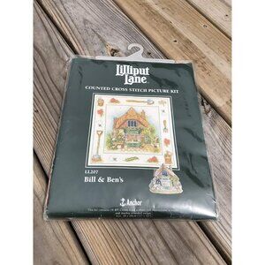 Anchor Lilliput Lane LL207 Bill & Ben's Counted Cross Stitch Picture Kit NWT 207
